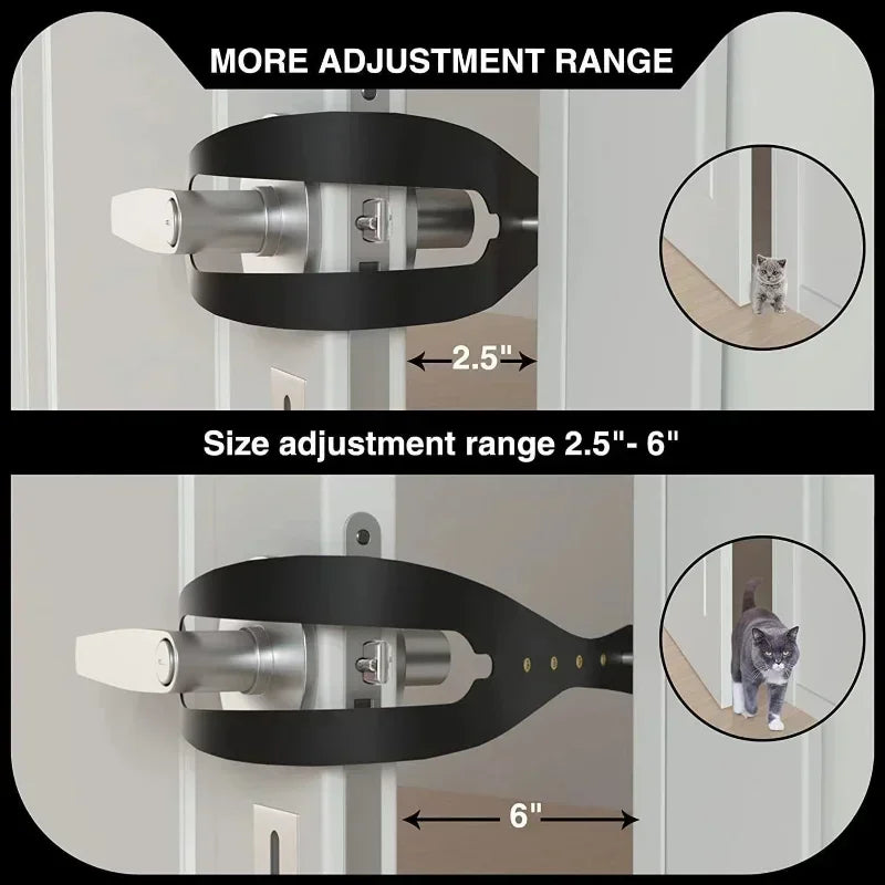 Adjustable Width Cat Door Holder Latch Fish Shaped Design Fast Flex Latch Strap Door Stopper Pet Supplies